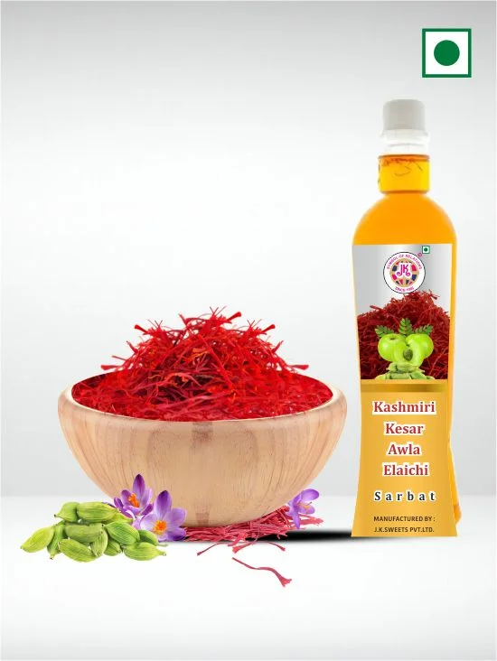 Kashmiri Kesar Avla Elachi Syrup - 1